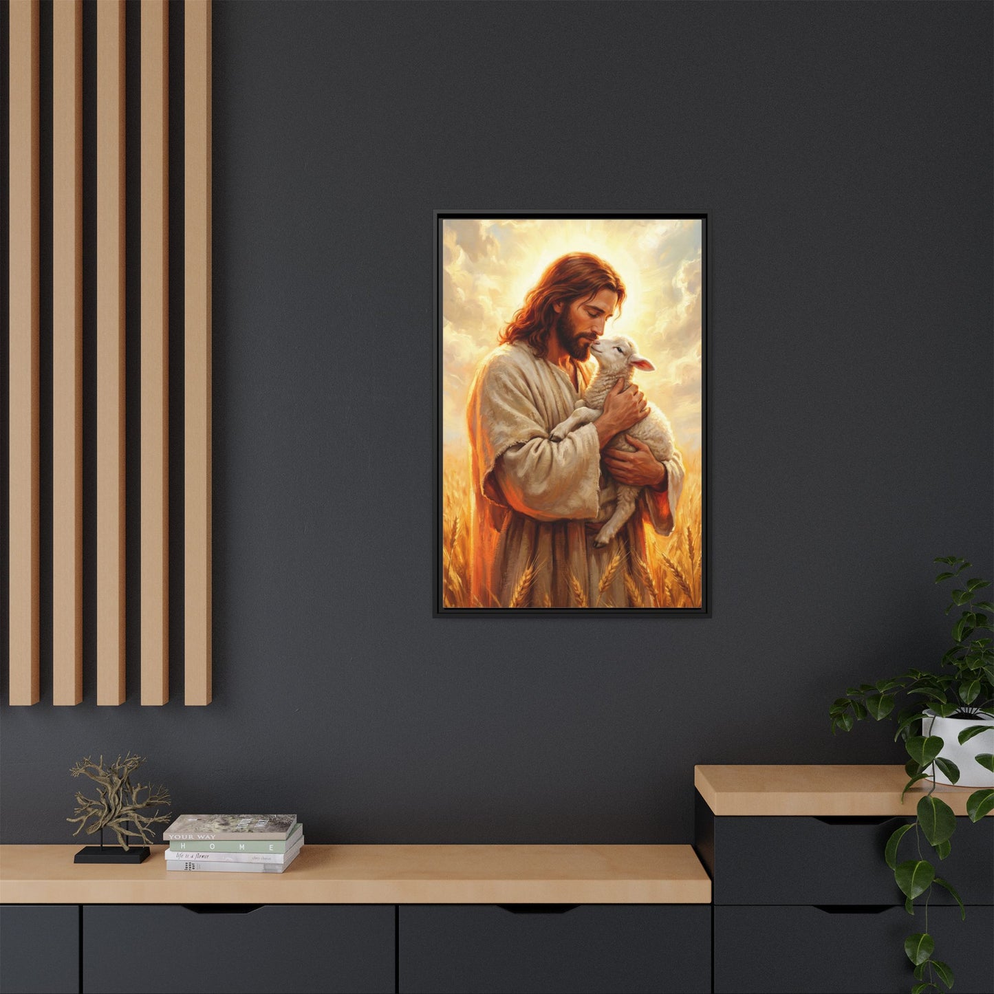 Jesus the Good Shepherd Canvas Wall Art β Christian Faith and Love Canvas Print