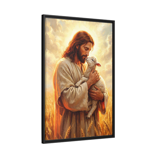 Jesus the Good Shepherd Canvas Wall Art – Christian Faith and Love Canvas Print