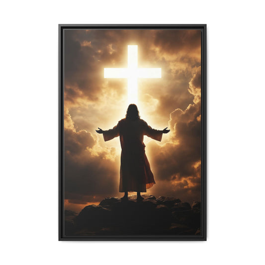 Glorious Cross of Christ Canvas Wall Art – Christian Faith and Salvation Decor