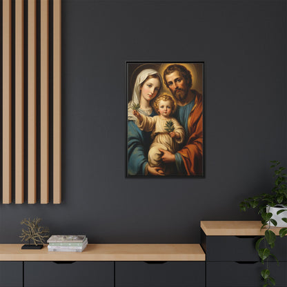 Holy Family Canvas Wall Art – Jesus, Virgin Mary & Saint Joseph Christian Canvas Print