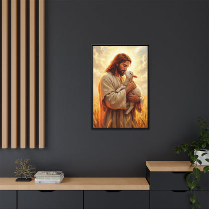 Jesus the Good Shepherd Canvas Wall Art – Christian Faith and Love Canvas Print
