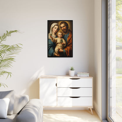 Holy Family Canvas Wall Art – Jesus, Virgin Mary & Saint Joseph Christian Canvas Print